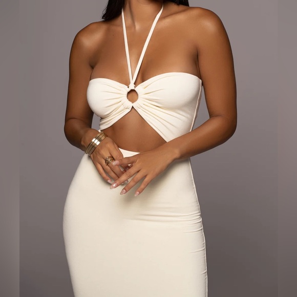 JLUXLABEL Ivory Vianni Midi Dress - Picture 2 of 3